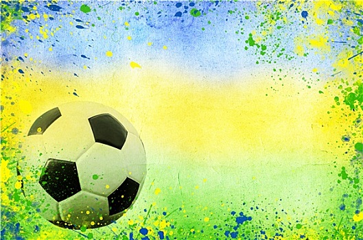 足球,彩色,巴西,旗帜