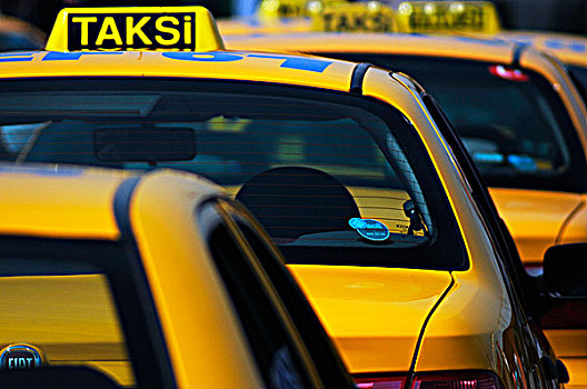 土耳其,黄色,出租车