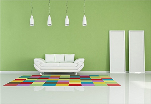 現代,彩色,客廳