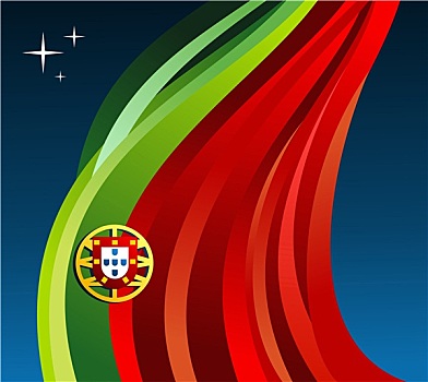 葡萄牙,插画,旗帜,背景