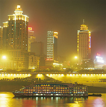 重庆港夜景