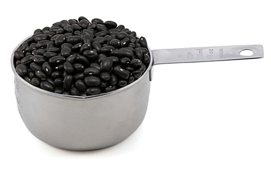 黑色,豆,杯子,测量