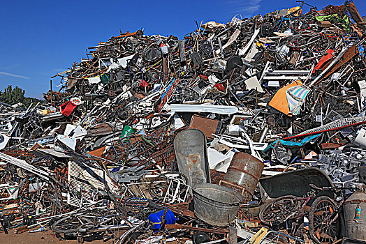 金属废料,金属,垃圾,回收厂,德国,欧洲