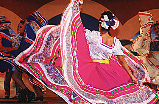墨西哥,舞者,表演,民族舞