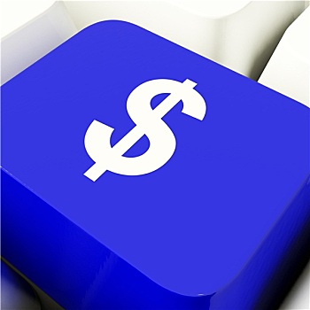 美元符号,键盘,蓝色,展示,钱,投资