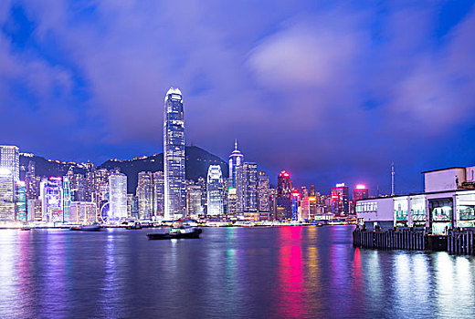 风景,维多利亚,天际线,九龙,维多利亚湾,香港
