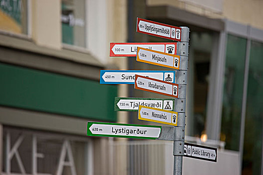 冰岛,路标,商务区