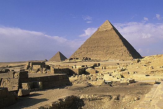 埃及,开罗,吉萨金字塔,卡夫拉,金字塔