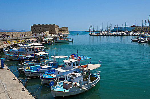 船,港口,伊拉克利翁,克里特岛,希腊,欧洲