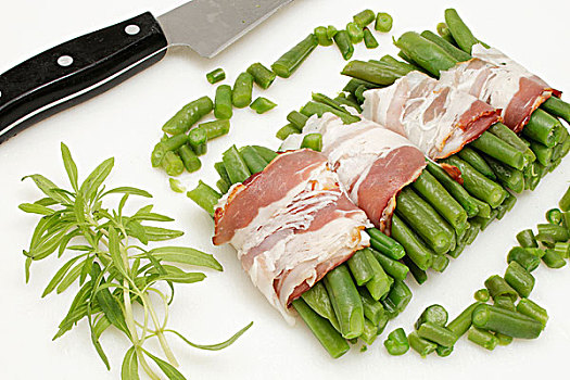 烹饪,绿色,豆,切削,笔直,刀,清新,开胃菜