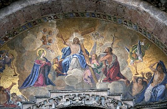 耶稣,壮观,大教堂,圣马科,威尼斯,意大利