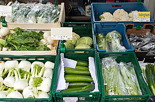 新鲜,蔬菜,出售,小,市场,莱比锡,萨克森,德国,欧洲