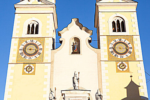 大教堂,布列萨诺涅,巴洛克风格,建筑,面对,中世纪,市场,南蒂罗尔,意大利