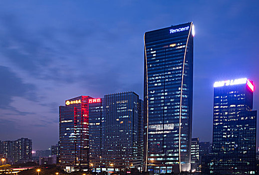 深圳市南山区高新科技园夜景