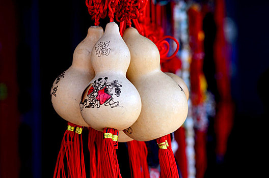 中国传统工艺品葫芦挂件串