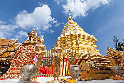 寺院,素贴,庙宇,清迈,泰国,亚洲