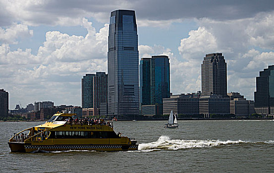 风景,曼哈顿,船,纽约,美国