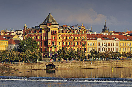 风景,布拉格,老城,伏尔塔瓦河