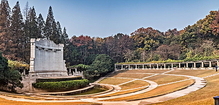 江苏省南京市钟山景区音乐台建筑景观