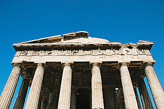 希腊艺术,多利安式,庙宇,站立,西部,阿哥拉,山,建筑师,雅典,阿提卡,希腊