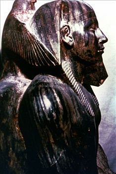 雕塑,法老,埃及,第四王朝