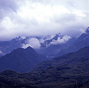 黄山,云海,蓝天,山峰