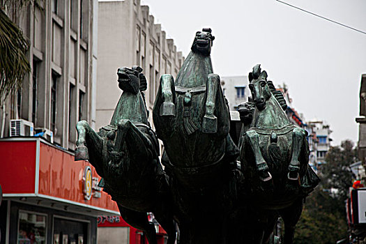 温州五马街五马雕塑