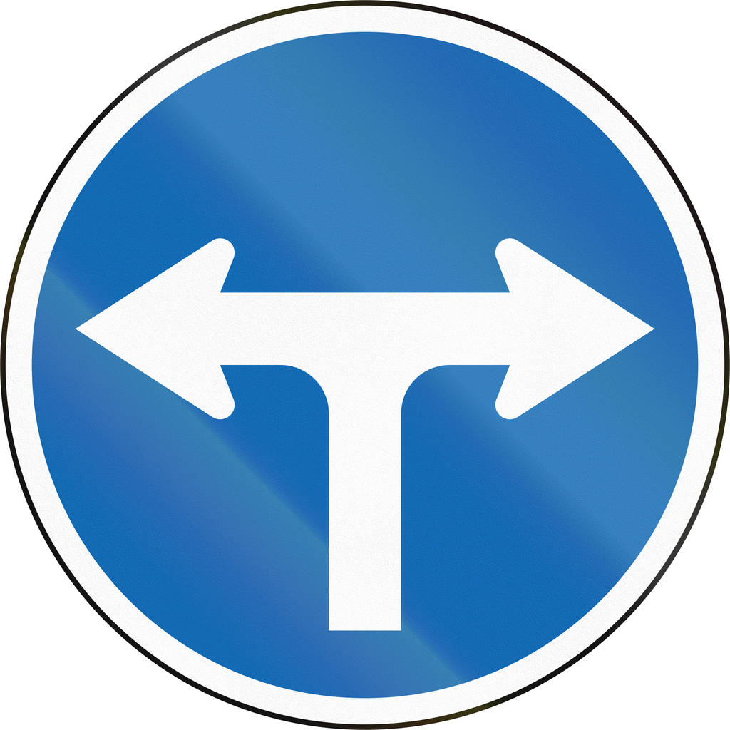 向左向右的交通标志图图片