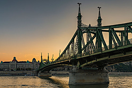 多瑙河,黎明,布达佩斯,匈牙利,欧洲