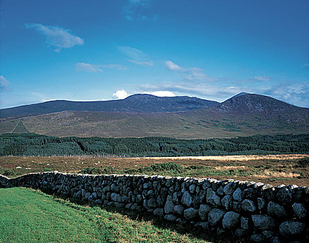 北爱尔兰,山峦,风景,墙壁