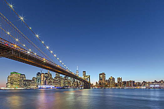 美丽的纽约曼哈顿夜色