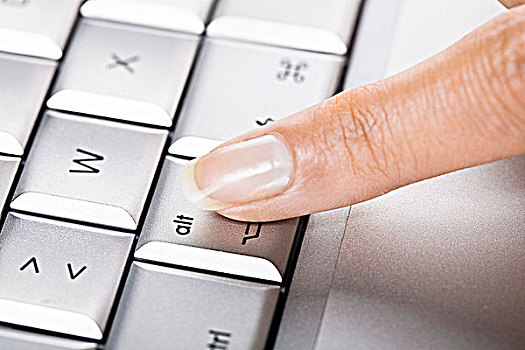 女人,手指,笔记本电脑