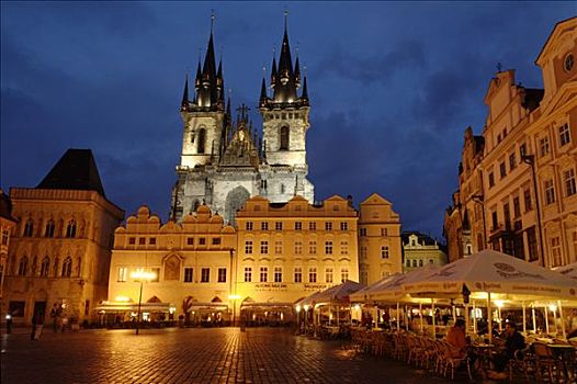老城广场,大教堂,布拉格,世界遗产,捷克,欧洲