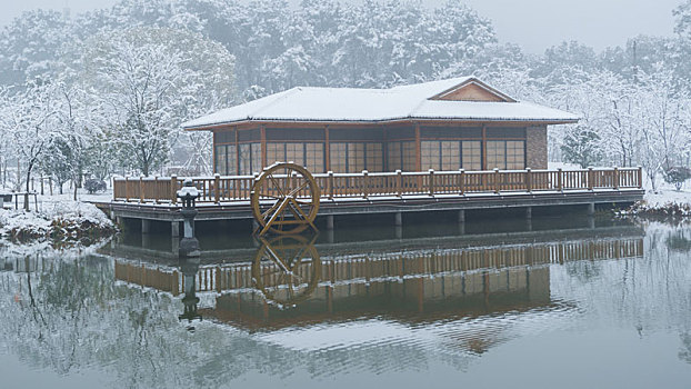 武汉冬日雪景风光