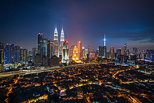 马来西亚吉隆坡城市夜景