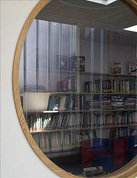 学校,圆,窗户,图书馆
