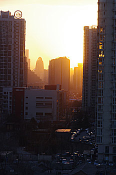 都市夕阳