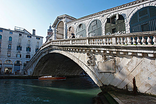 桥,上方,运河,大,威尼斯,意大利,欧洲