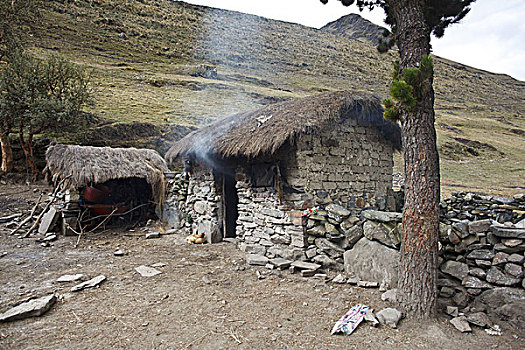 玻利维亚,山脉,房子