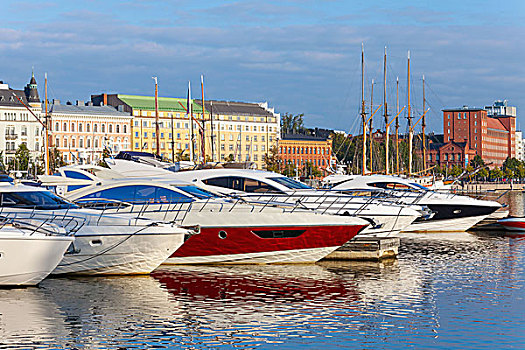 游艇,停泊,中心,码头,赫尔辛基,芬兰