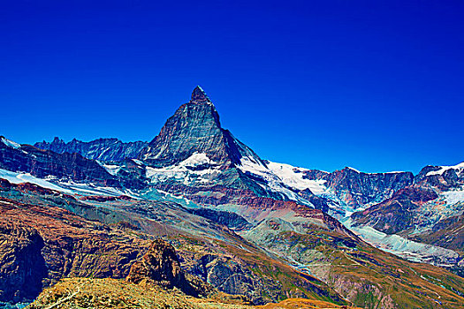 阿尔卑斯山,马塔角,山,夏天,风景