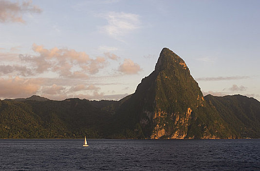 岛屿,山顶,顶峰,象征