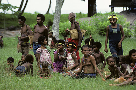 巴布亚新几内亚,岛屿,乡村,土著,看,跳舞