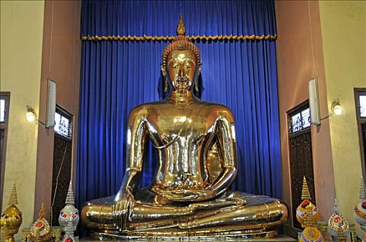 金色,佛像,寺院,曼谷,泰国,东南亚,亚洲