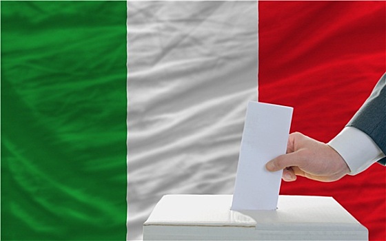 男人,投票,选举,意大利,正面,旗帜