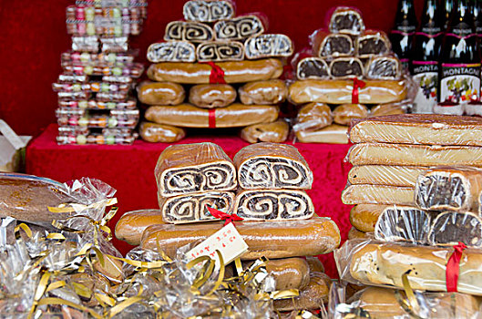 瑞士,巴塞尔,寒假,市场,传统,自制,假日,饼干,面包,出售