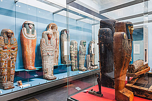 英格兰,伦敦,大英博物馆,展示,埃及,木乃伊