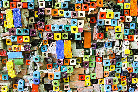 墙壁,砖,方形,多样性,彩色