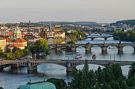 桥,穿过,布拉格,捷克共和国,欧洲