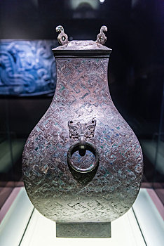 上海博物馆的战国晚期镶嵌几何纹方壶